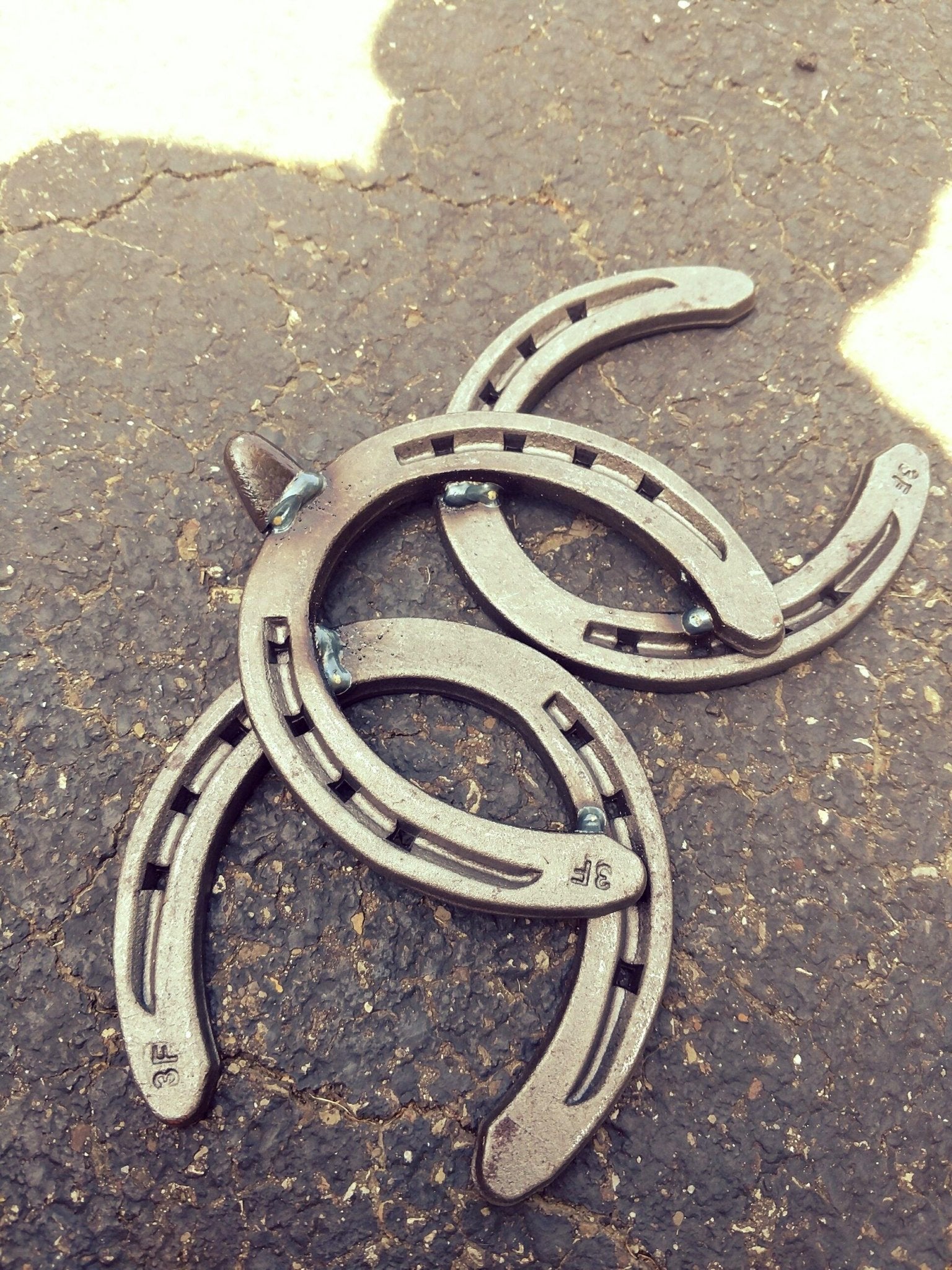 2 Metal Horseshoe Sea Turtles - Black Flag Steel