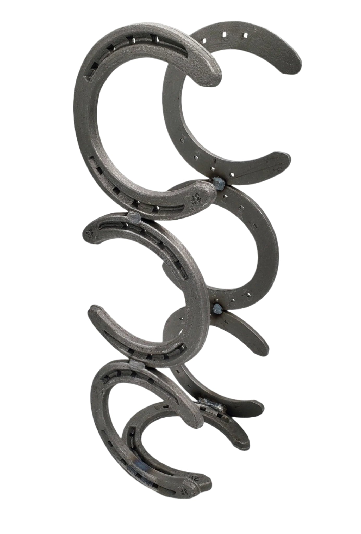 3 Bottle Metal Horseshoe Wine Holder - Black Flag Steel