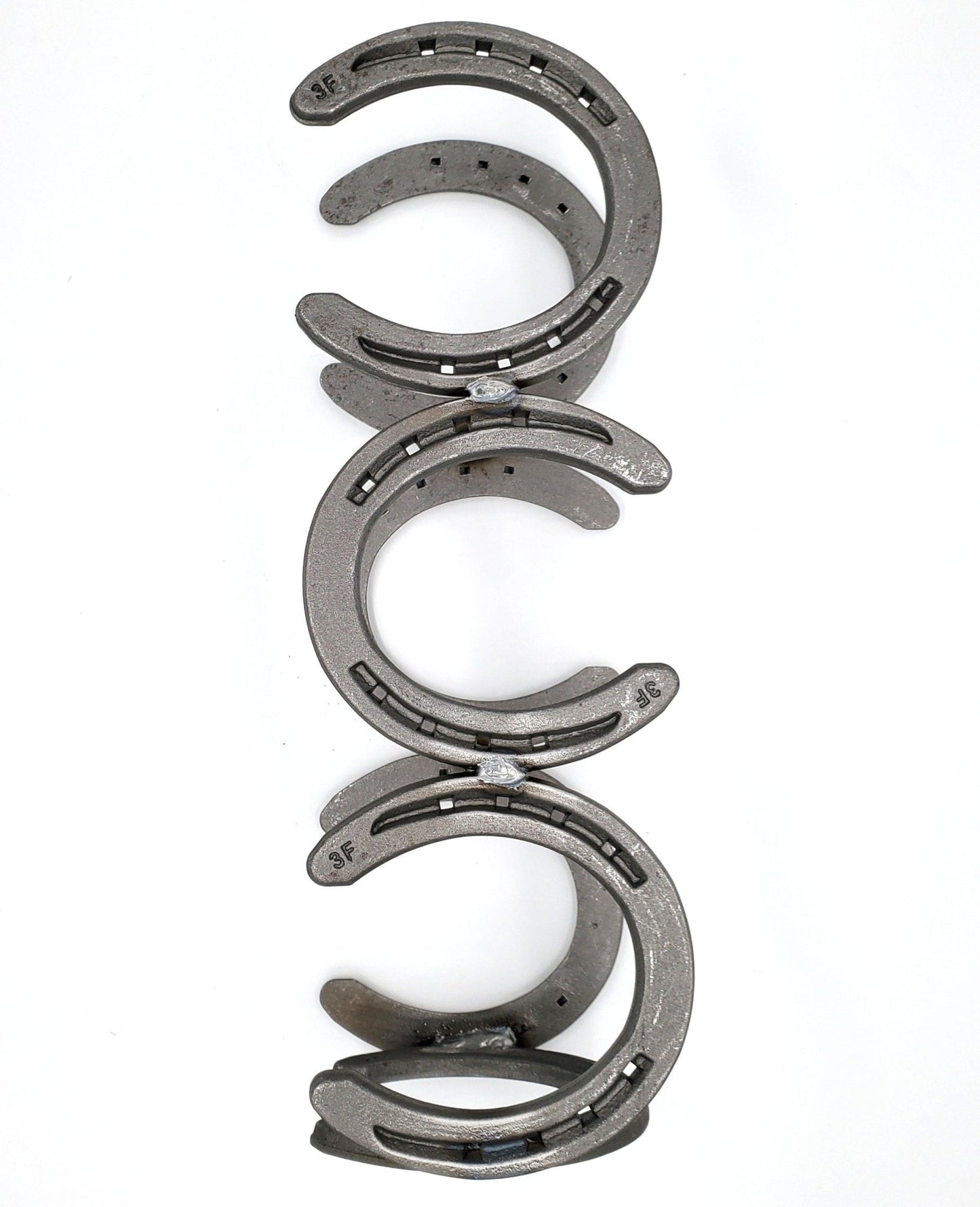 3 Bottle Metal Horseshoe Wine Holder - Black Flag Steel
