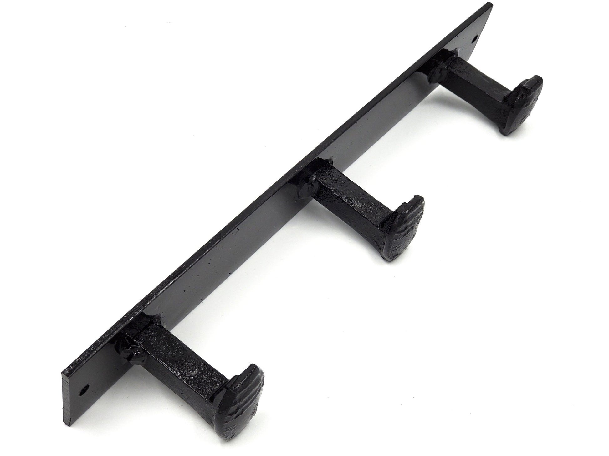 3 Hook Railroad Spike Wall Hanger - Black Flag Steel