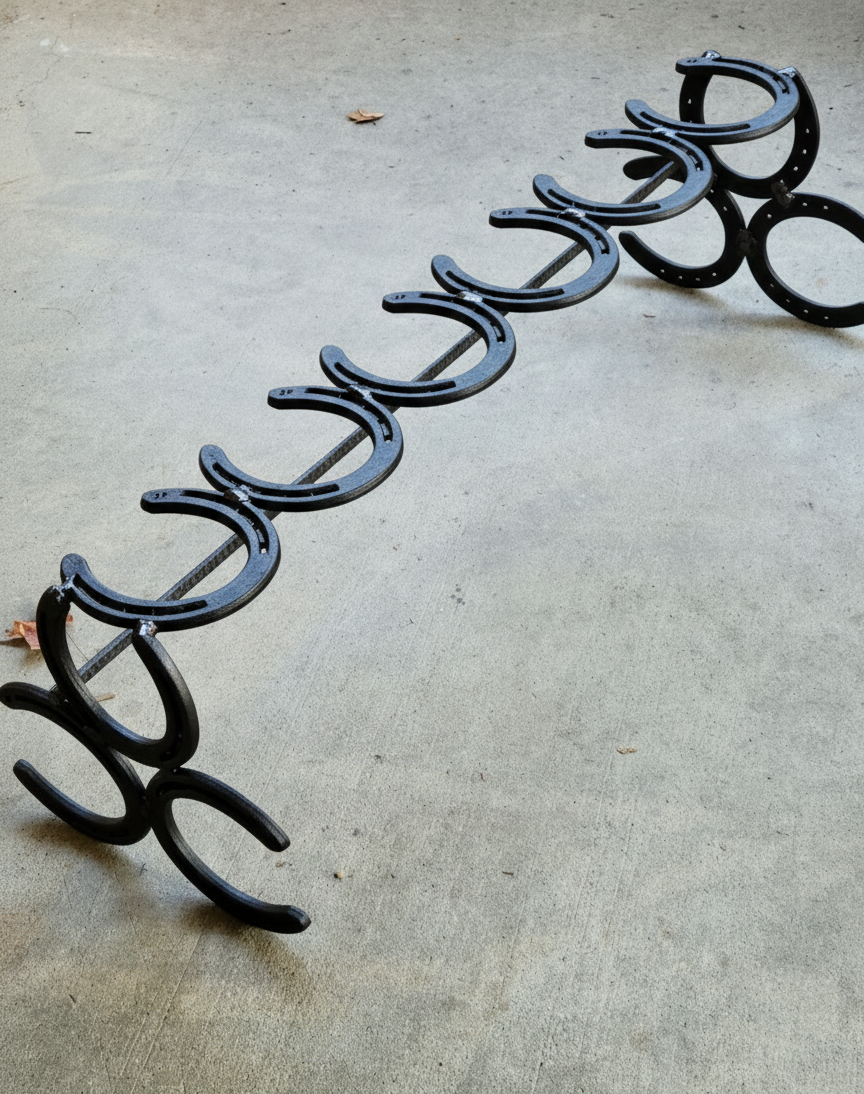 Handmade Horseshoe Boot Rack – Heavy-Duty Rustic Organizer