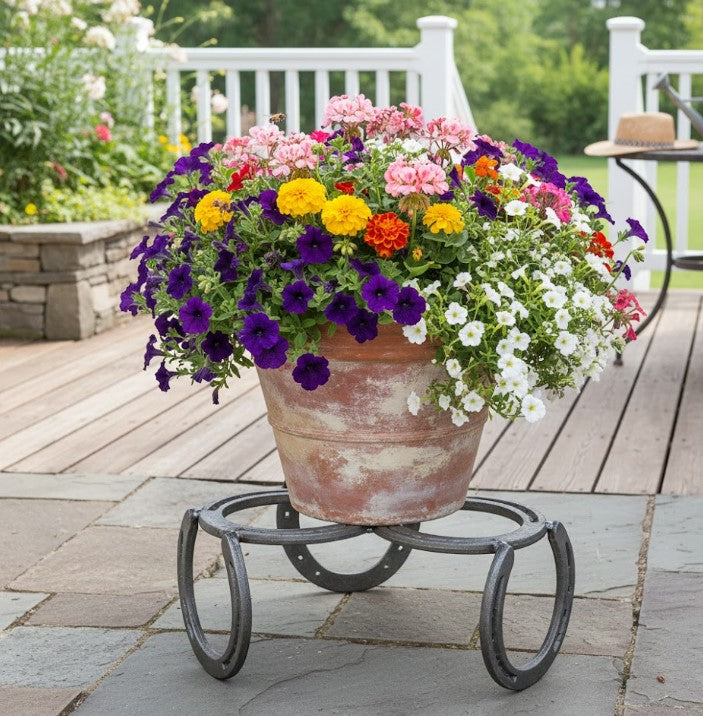 Horseshoe Plant Pot Stand – Black Flag Steel Horseshoe Plant Pot Stand – Black Flag Steel