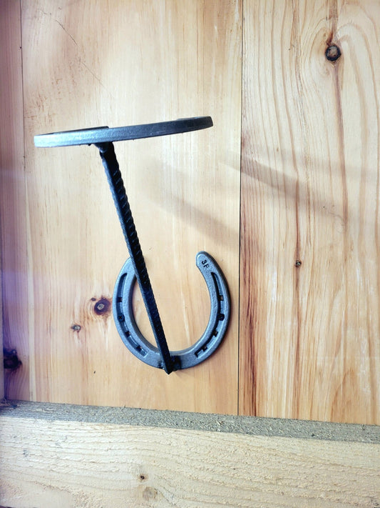 Horseshoe Cowboy Hat Rack - Black Flag Steel