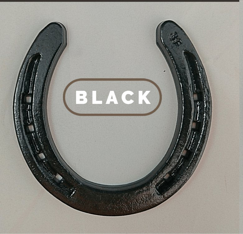 Metal Horseshoe Dog Statue - Black Flag Steel