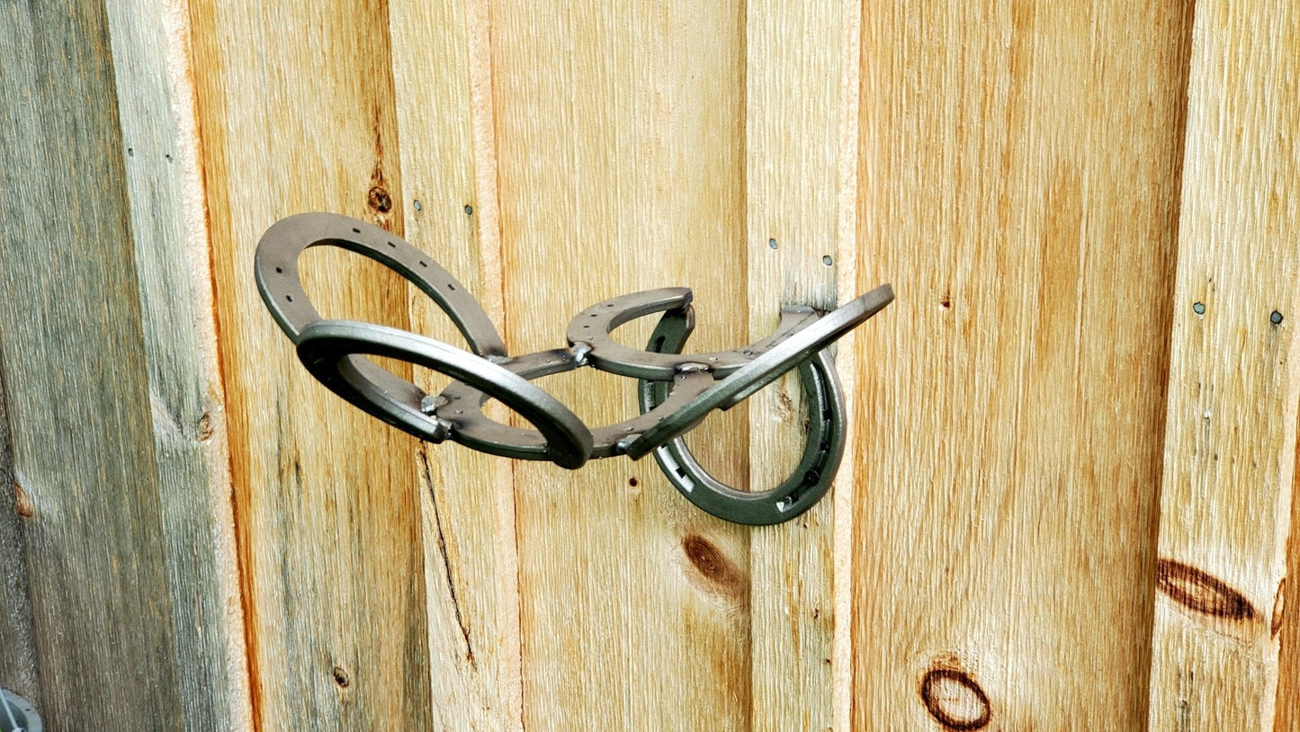 Metal Horseshoe Plant Holder - Black Flag Steel