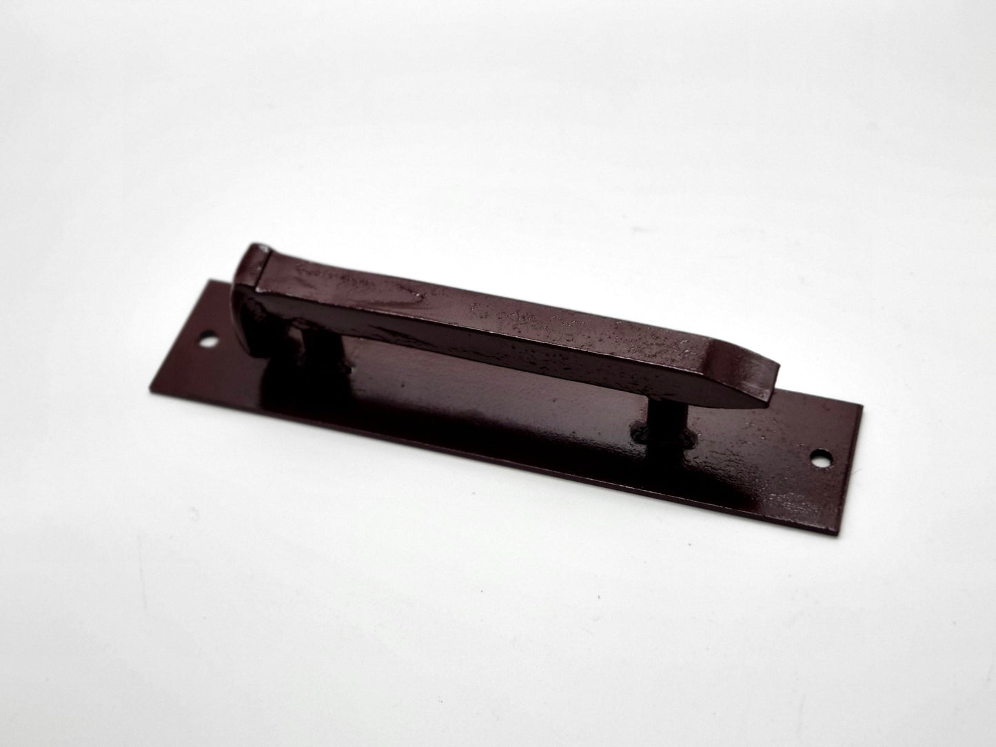 Railroad Spike Door Handle - Black Flag Steel