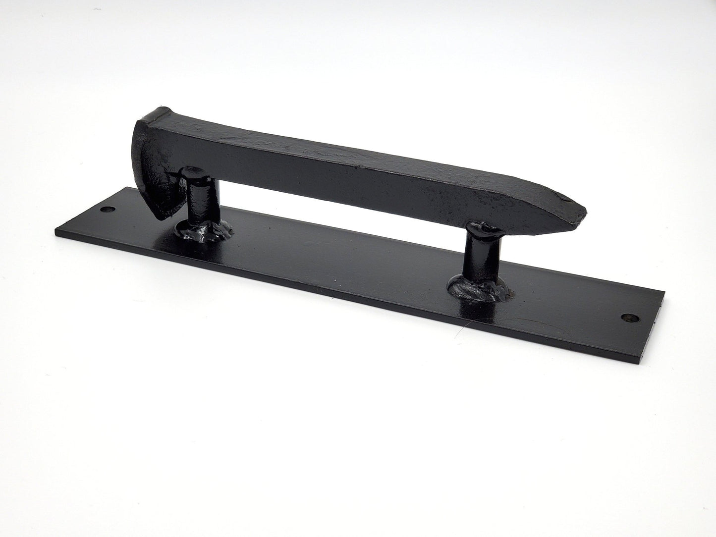Railroad Spike Door Handle - Black Flag Steel