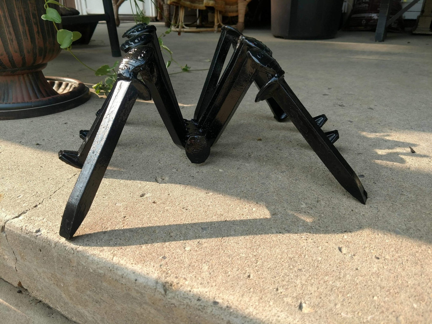 Railroad Spike Spider - Black Flag Steel