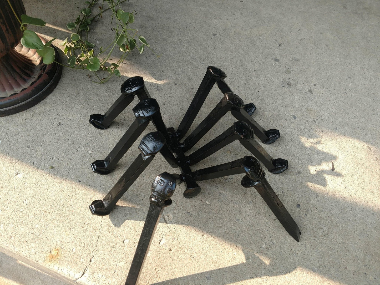 Railroad Spike Spider - Black Flag Steel