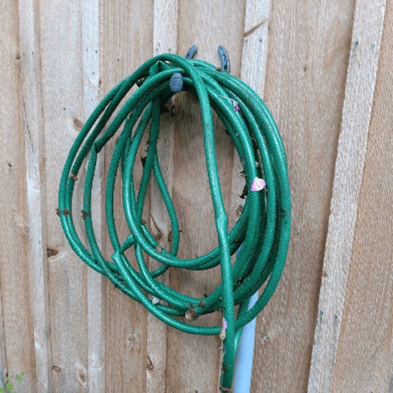 Rustic Horseshoe and railroad spike hook - Black Flag Steel