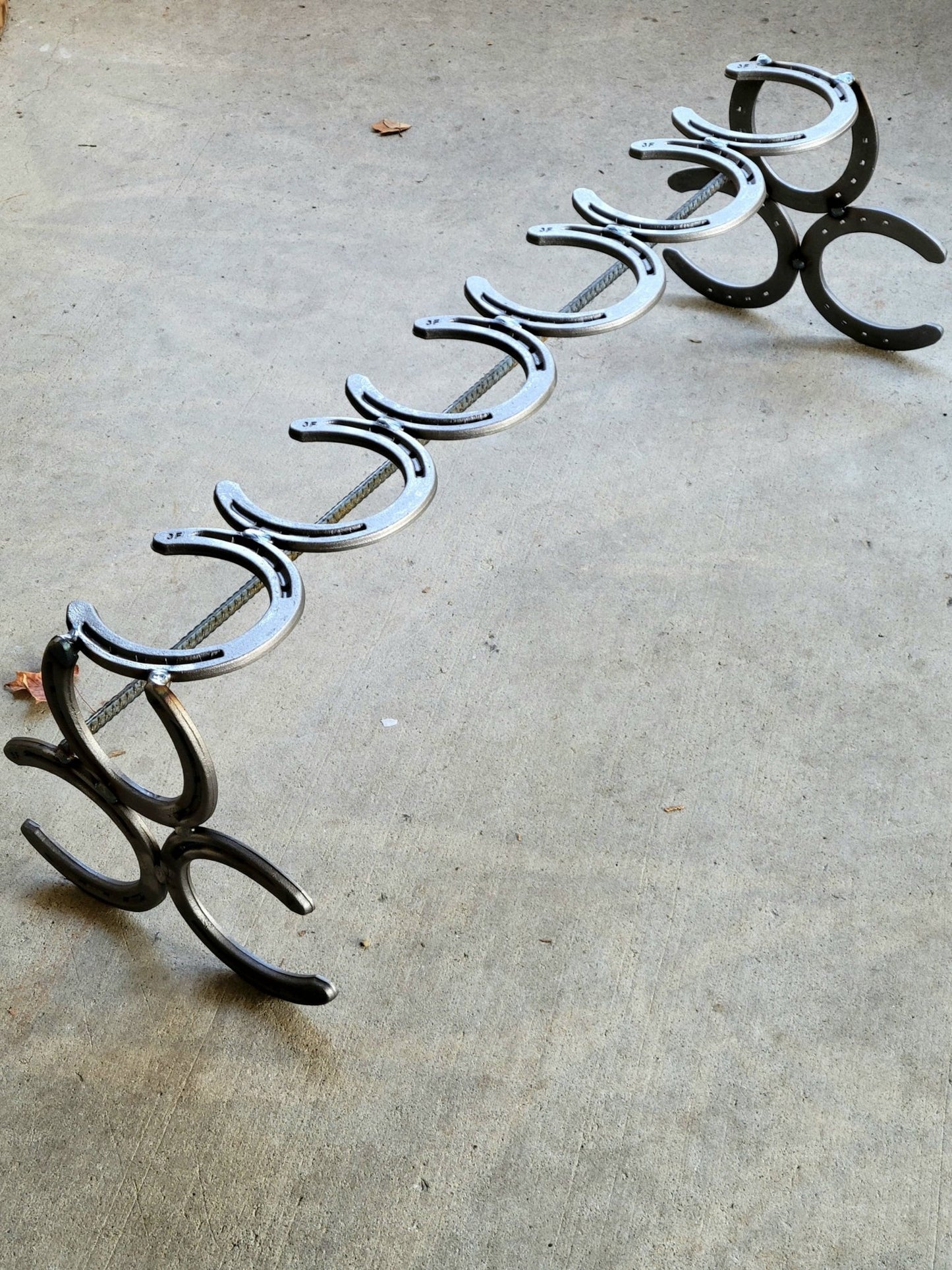 Rustic Metal Horseshoe Boot Rack - Black Flag Steel