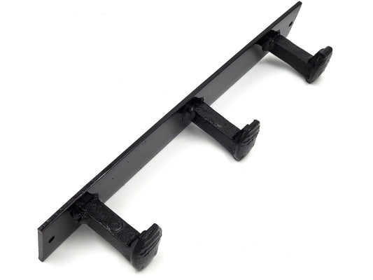 3 Hook Railroad Spike Wall Hanger - Black Flag Steel