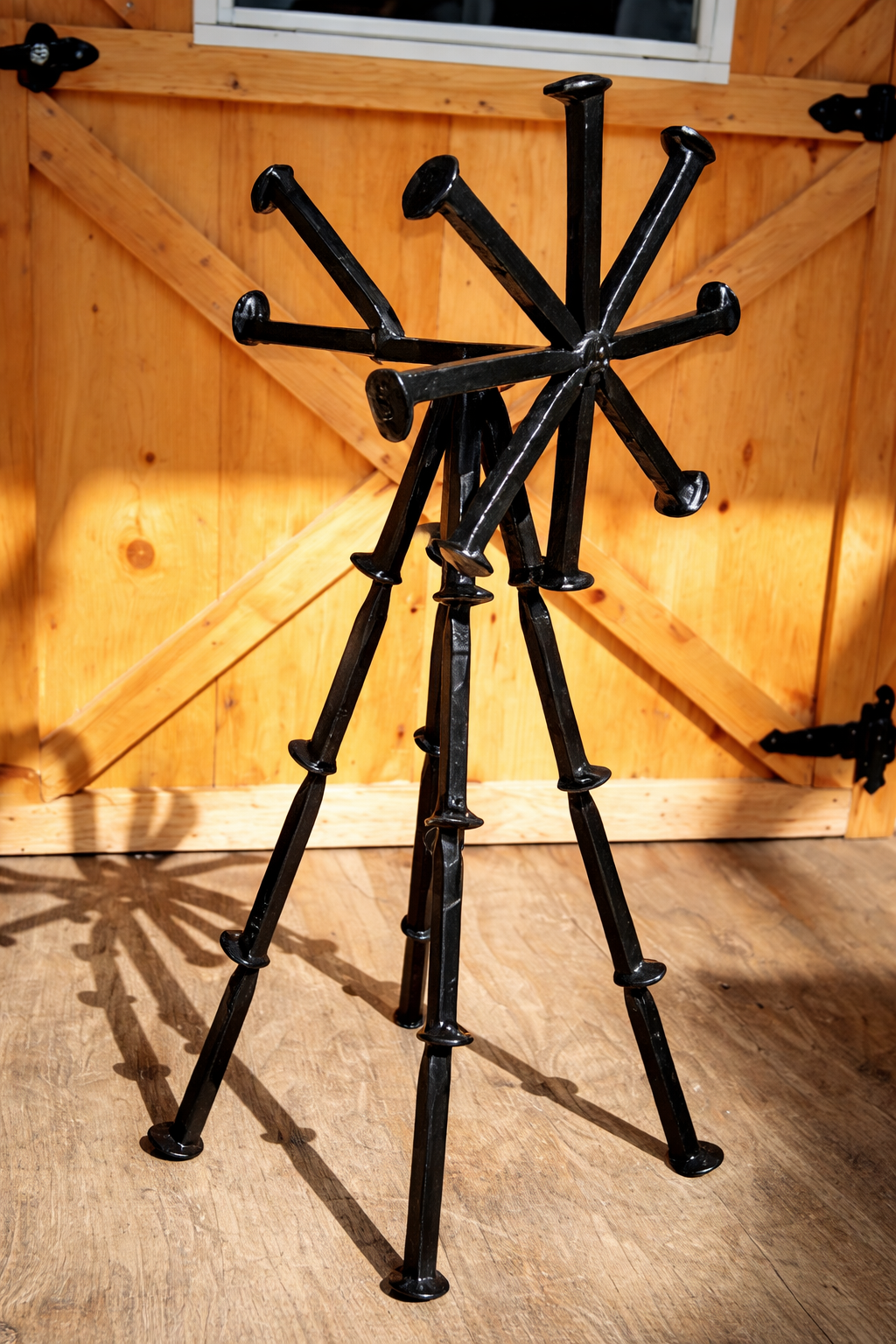 Railroad Spike Windmill Sculpture (Stationary) – Handmade Rustic Yard & Garden Decor | Made in USA