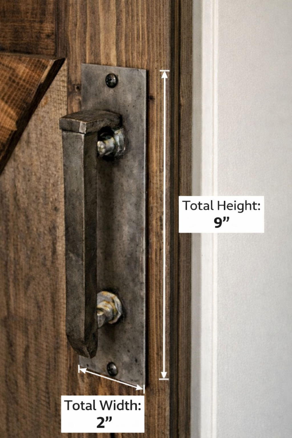 Railroad Spike Door Handle – Heavy Duty Carbon Steel Industrial Hardware