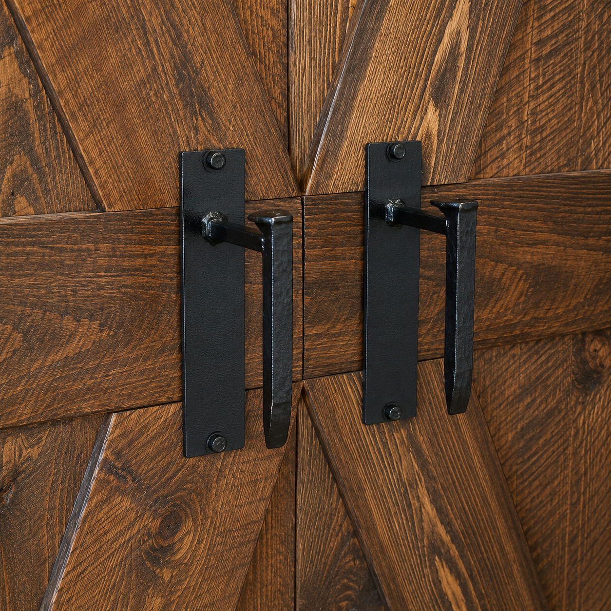Hand Forged Railroad Spike Barn Door Handle – Rustic Farmhouse Door Pull – 9"