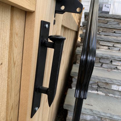 Railroad Spike Door Handle – Heavy Duty Carbon Steel Industrial Hardware