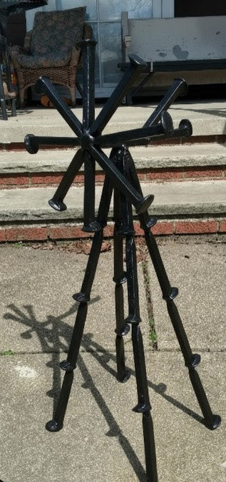 Railroad Spike Windmill Sculpture (Stationary) – Handmade Rustic Yard & Garden Decor | Made in USA
