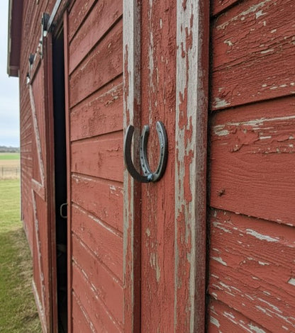 Rustic Iron Horseshoe Wall Hook – Western Metal Coat or Hat Hanger