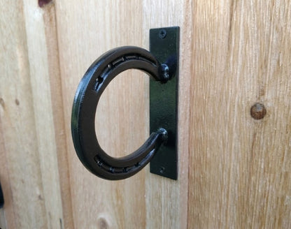 Horseshoe Door Handle – Handmade Rustic Farmhouse Pull
