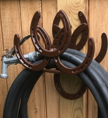 Metal Horseshoe Garden Hose Holder