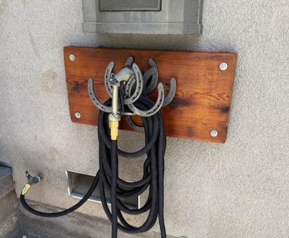 Metal Horseshoe Garden Hose Holder