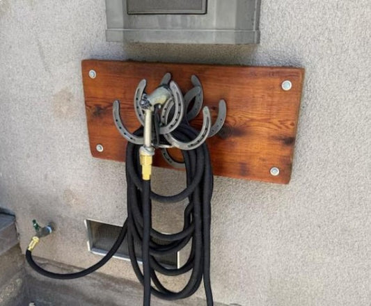 Metal Horseshoe Garden Hose Holder