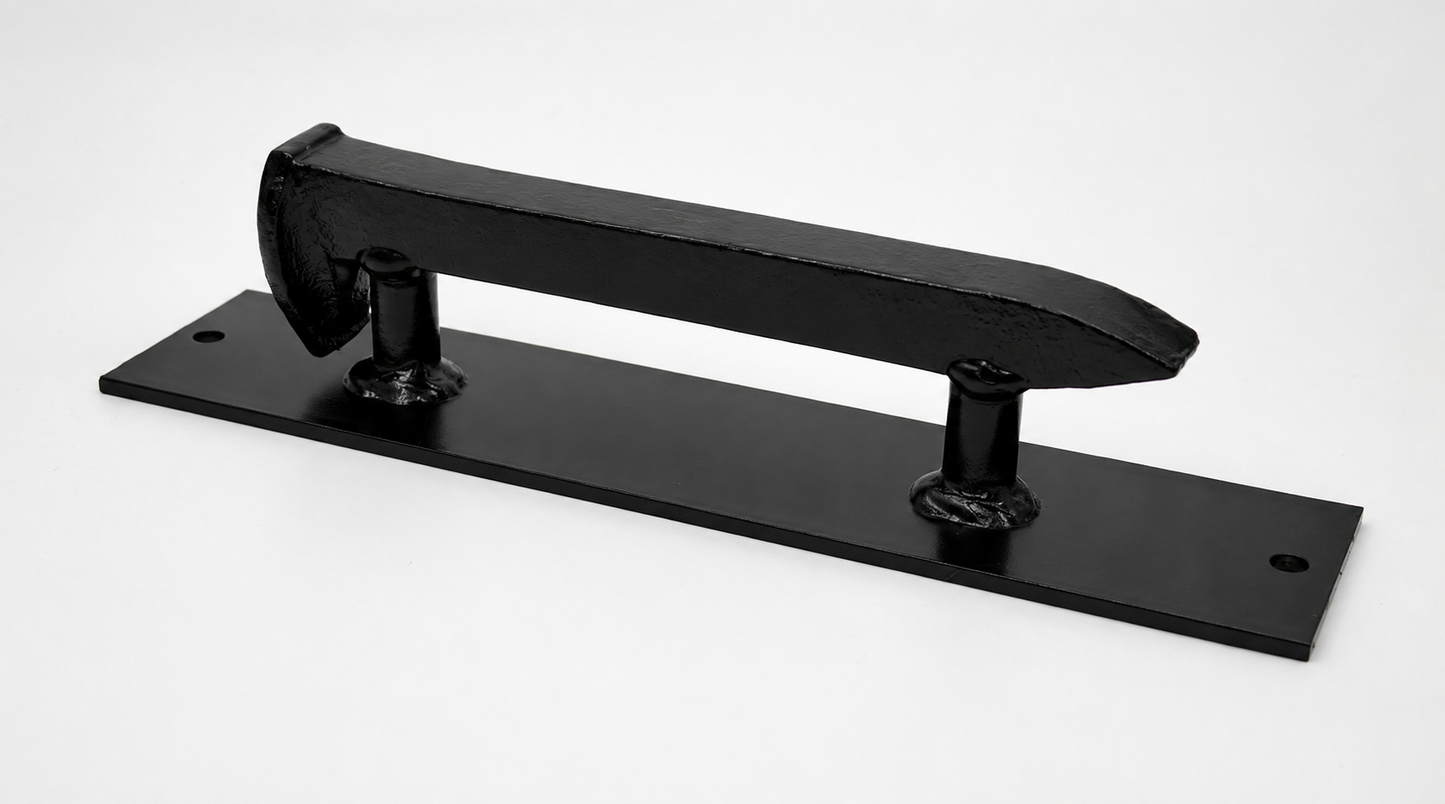 Railroad Spike Door Handle – Heavy Duty Carbon Steel Industrial Hardware