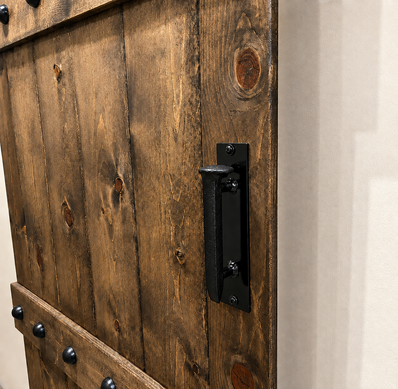 Railroad Spike Door Handle – Heavy Duty Carbon Steel Industrial Hardware