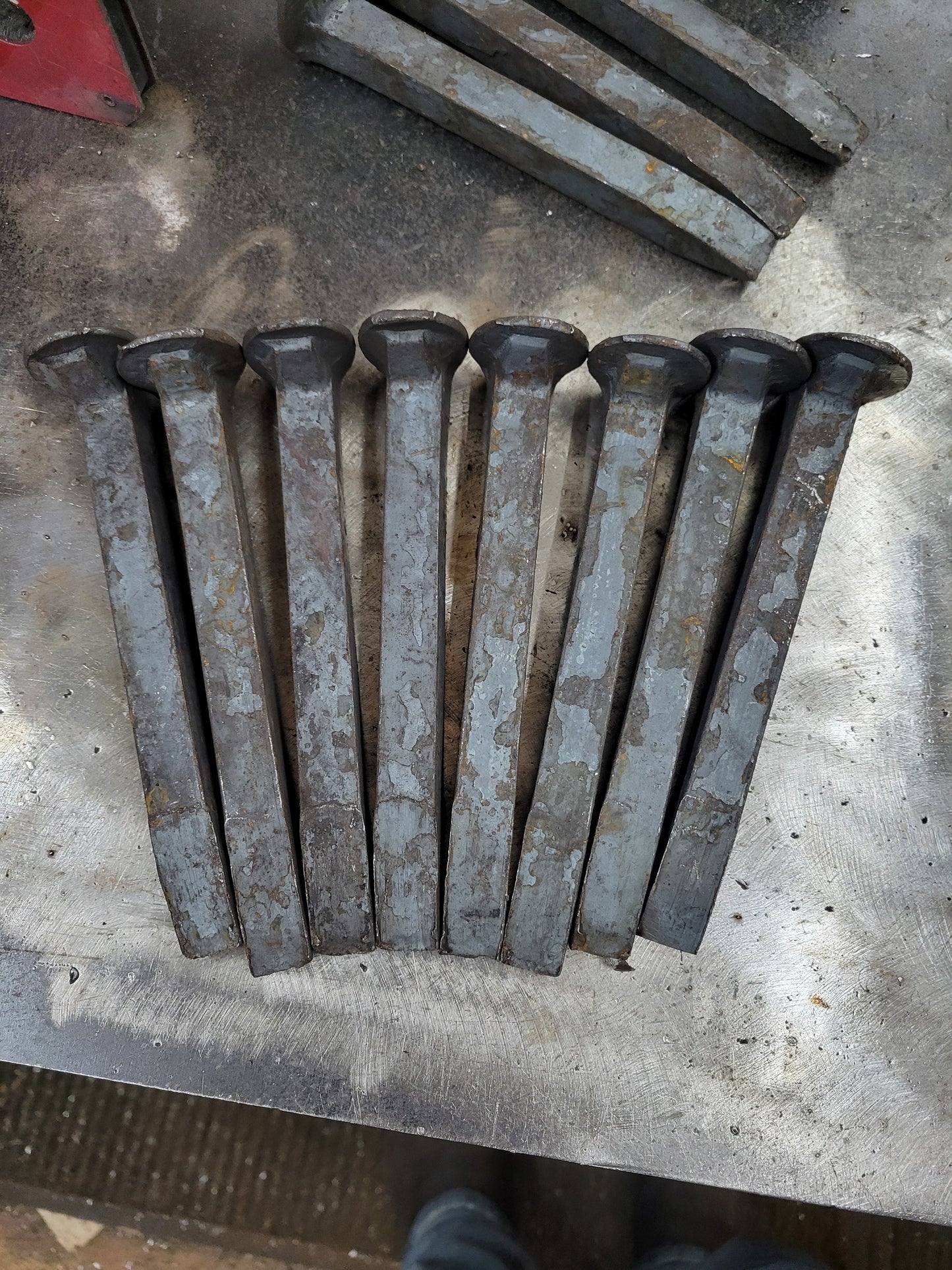 Hand Forged Railroad Spike Barn Door Handle – Rustic Farmhouse Door Pull – 9"